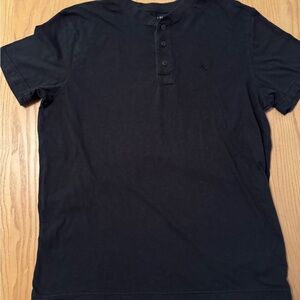 American Eagle Outfitters Black Casual Button Down Shirt